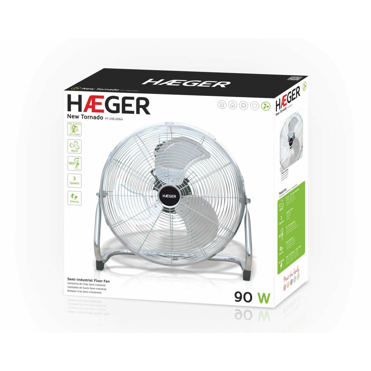 Bodenventilator Haeger FF-018.006A 100 W – Bild 2 | LuxeStyle