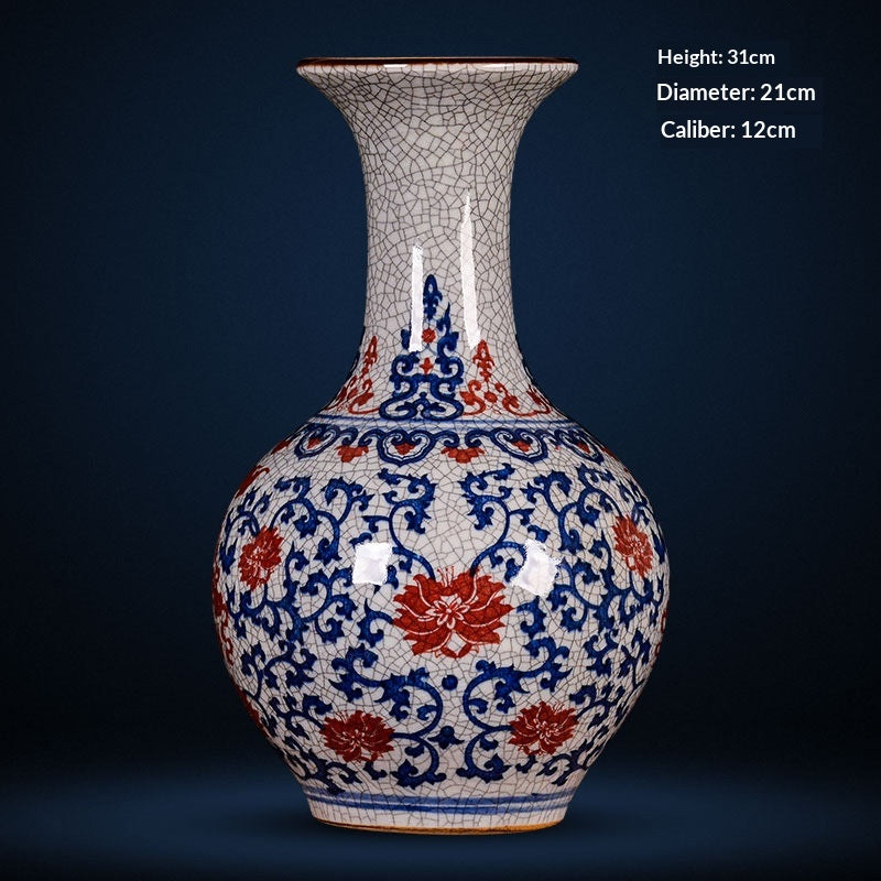 Keramik-Vase «Craquelé» · Antik-Glasur
