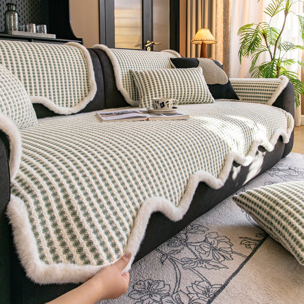 Fixer Anti-Rutsch Sofaüberwurf aus Chenille
