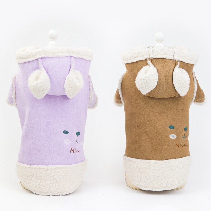 Samt-Jacke mit Revers für Hunde und Katzen