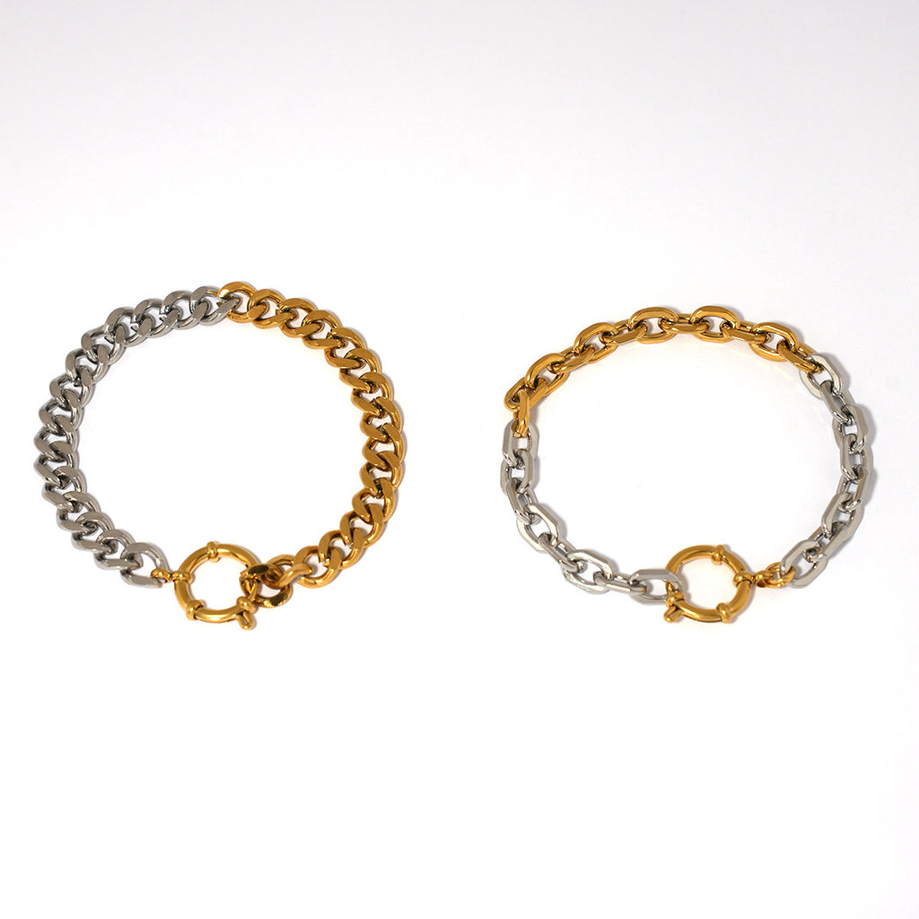 Edelstahl-Doppelton-Zweifarben-Armband – Bild 5 | LuxeStyle