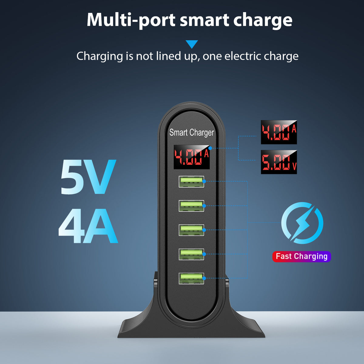 USB Smart Ladegerät mit 5 Anschlüssen – Bild 3 | LuxeStyle
