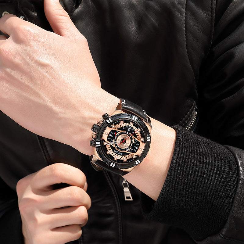 Herren-Sportuhr aus Leder – Bild 2 | LuxeStyle