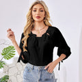 Chiffon-Oberteil mit Kragen – Bild 9 | LuxeStyle