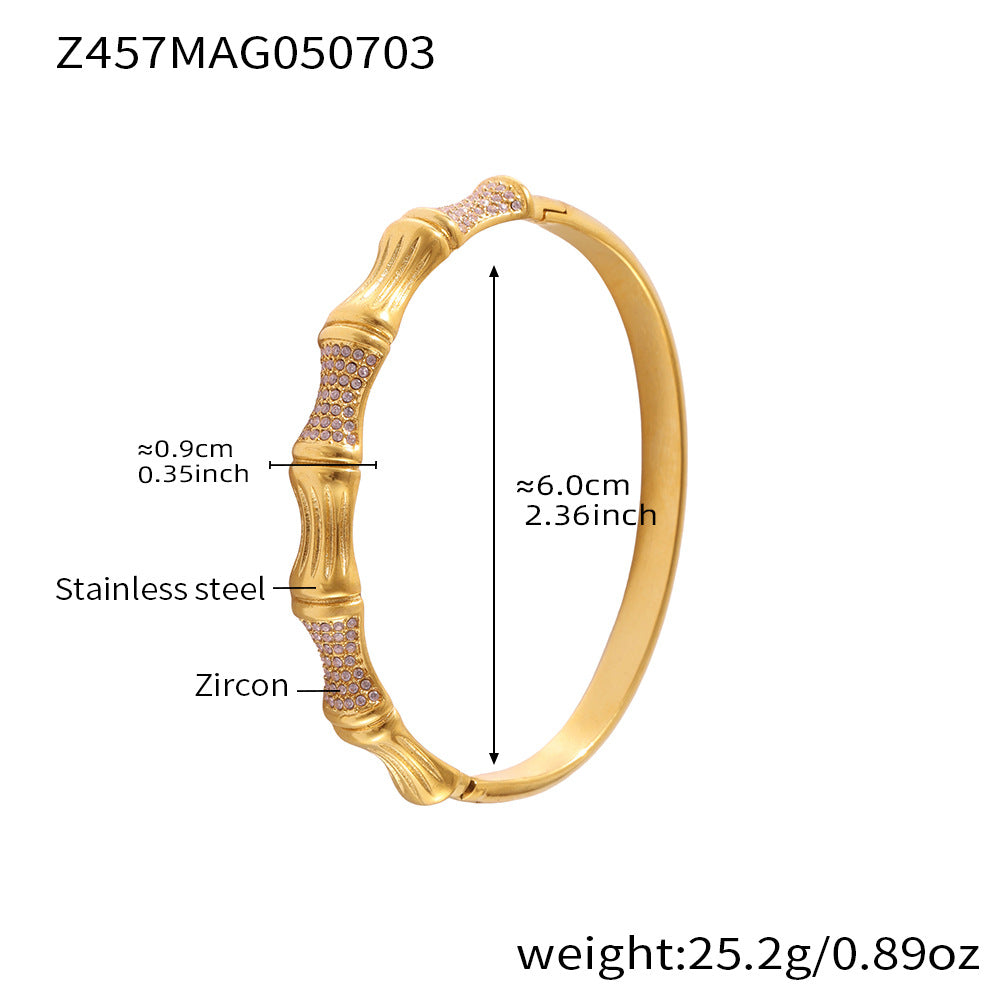 Armreif mit geometrischen Zirkonia-Akzenten – Bild 11 | LuxeStyle