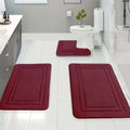 3-teiliges Badematten-Set mit Geometrie-Muster – Bild 2 | LuxeStyle