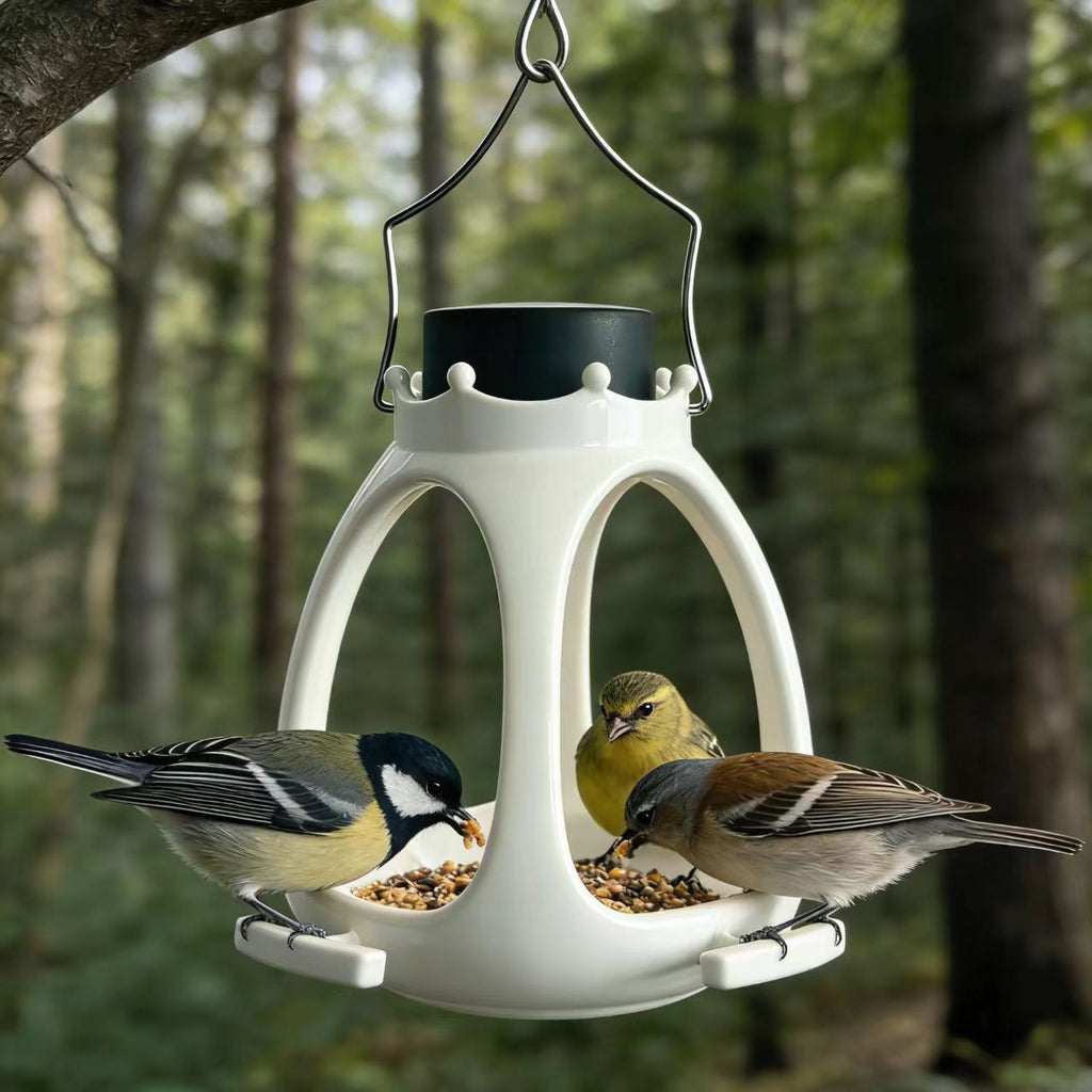 Solar-Vogelfutterhaus mit Kronen-Design