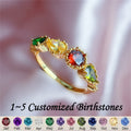 Geburtsstein-Ring mit verschiedenen Formen