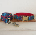 Halsband- und Leinen-Set «Red Lotus»