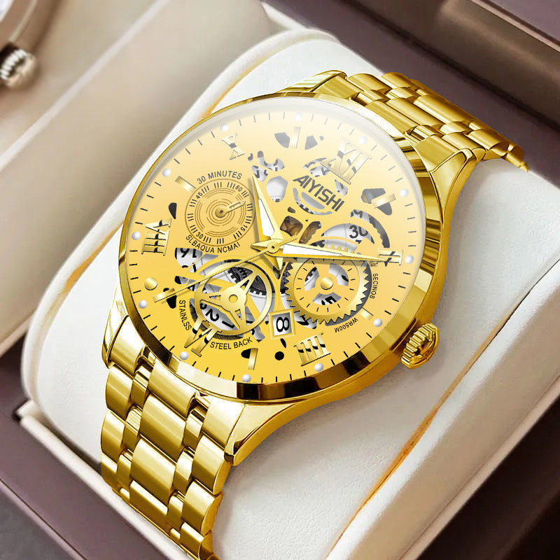 Herren Quarzuhr Edelstahl Wasserdicht – Bild 4 | LuxeStyle
