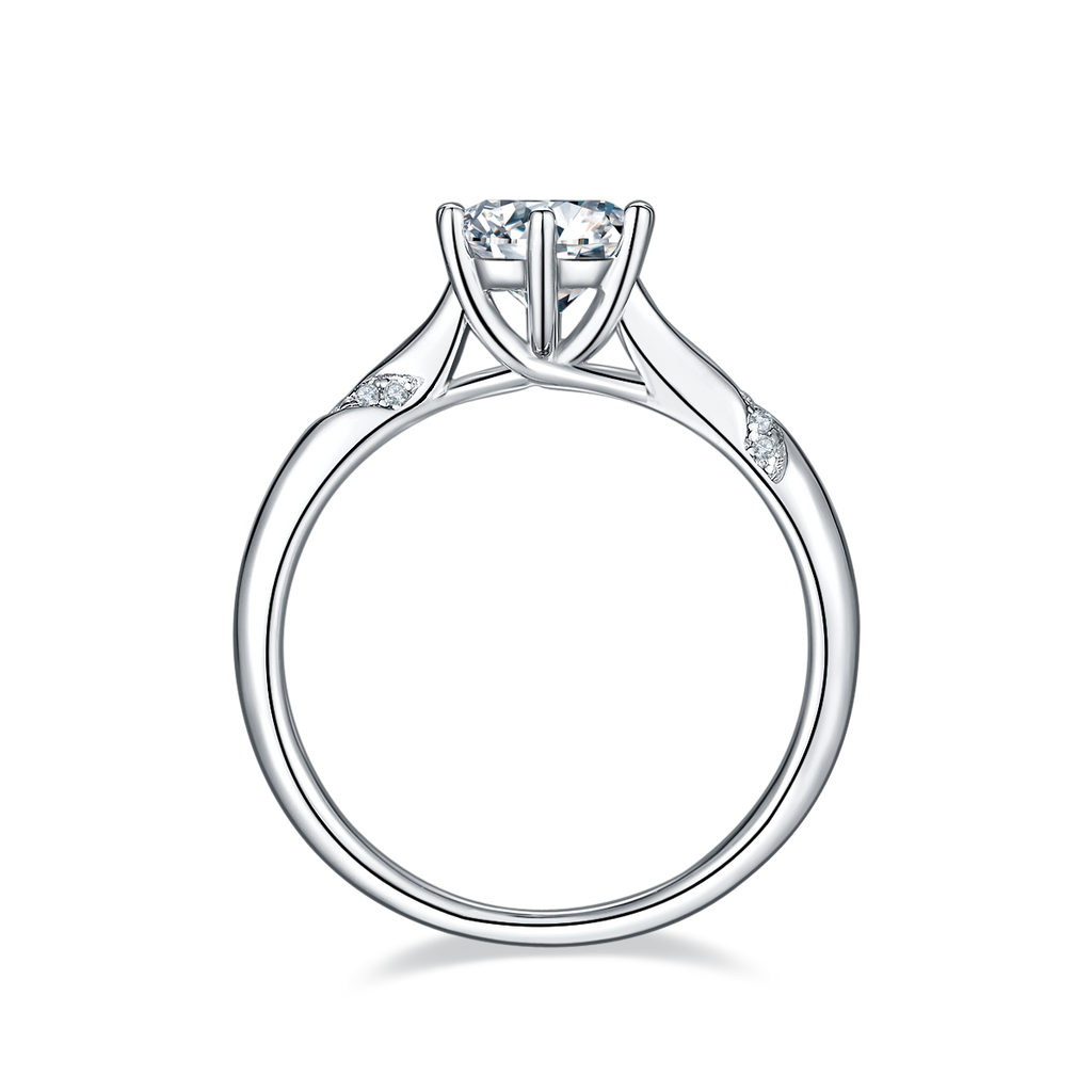 Moissanit-Verlobungsring «Solitär» 1 ct · 925 Silber D-VVS1