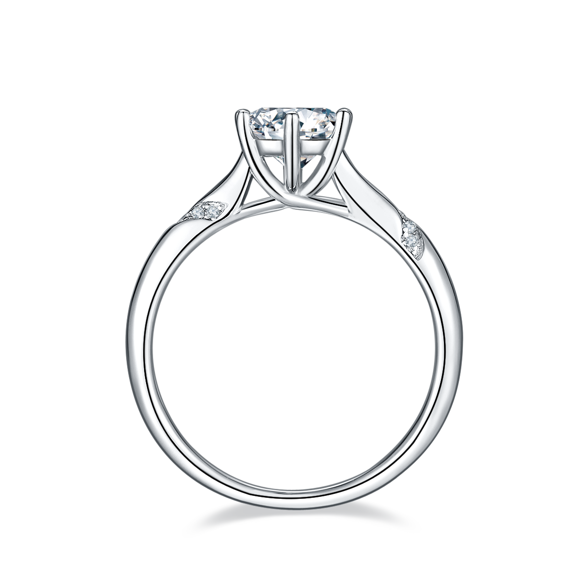 Moissanit-Verlobungsring «Solitär» 1 ct · 925 Silber D-VVS1
