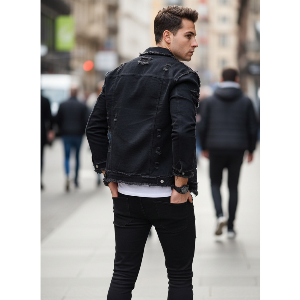 Taillierte Jeansjacke für Herren – Y101S – Ansicht 8