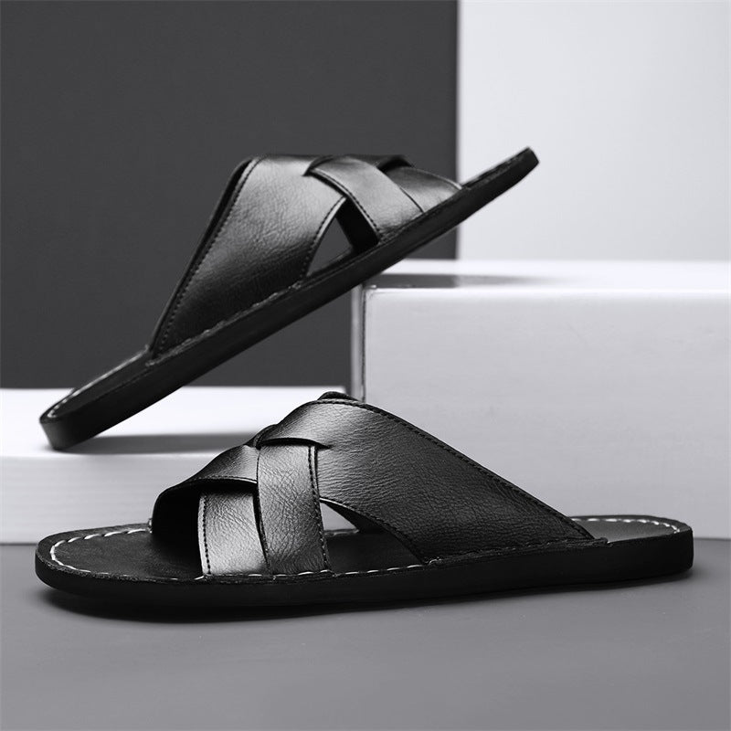Western-Slipper aus Rindsleder