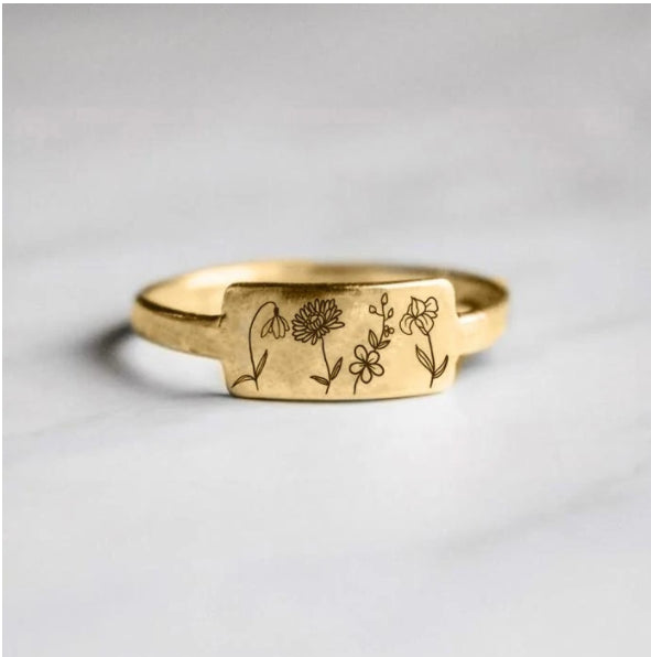 Blumenring aus Metall