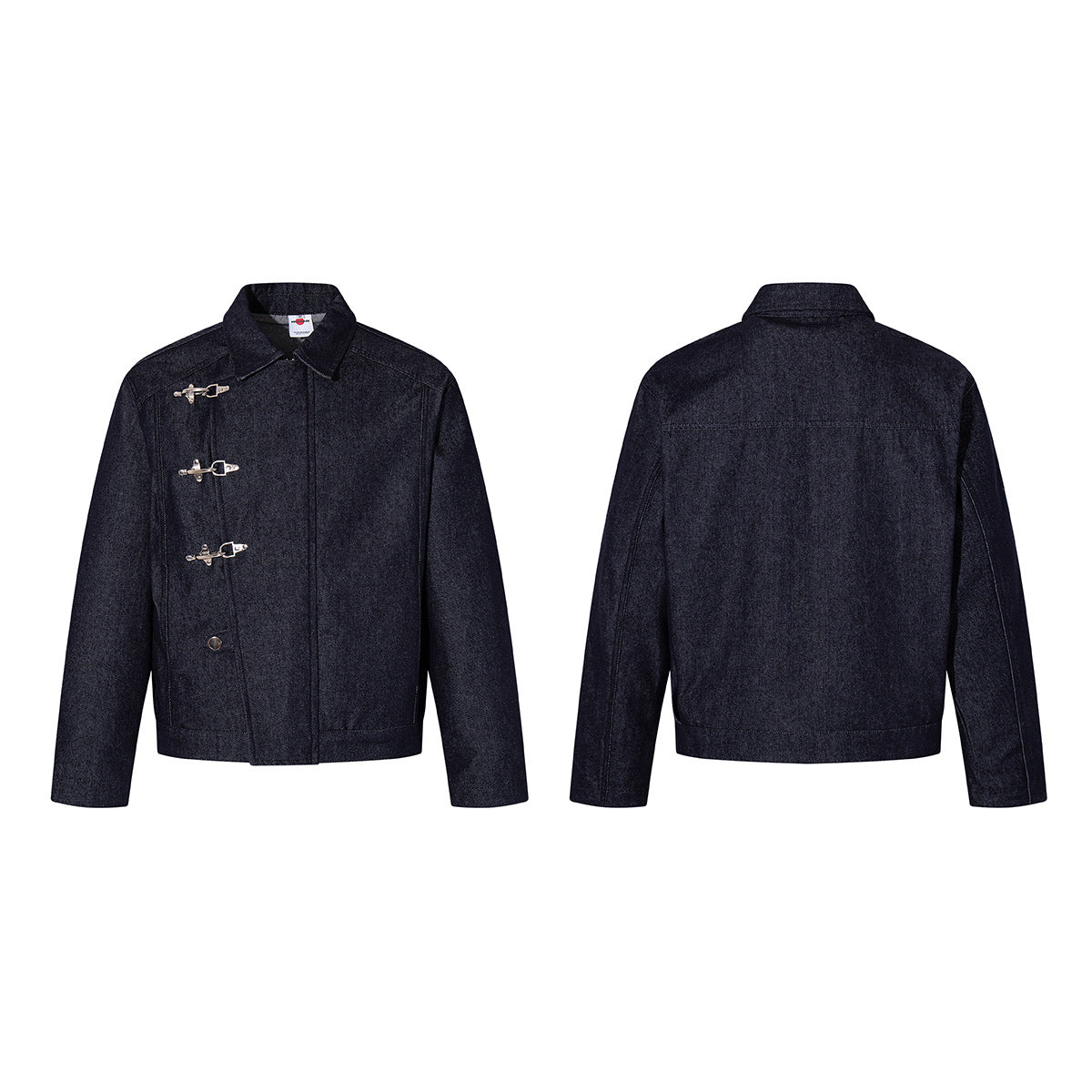 Raw-Edge Jeansjacke im Old-Money-Stil
