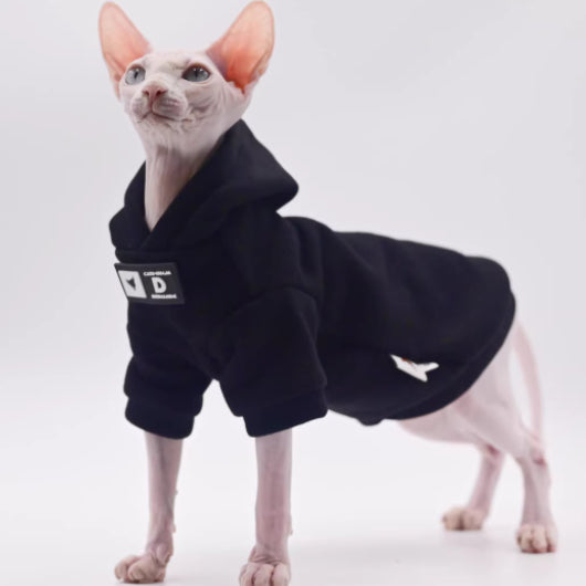 Fleece-gefütterter Winterpullover für Katzen – Bild 5 | LuxeStyle