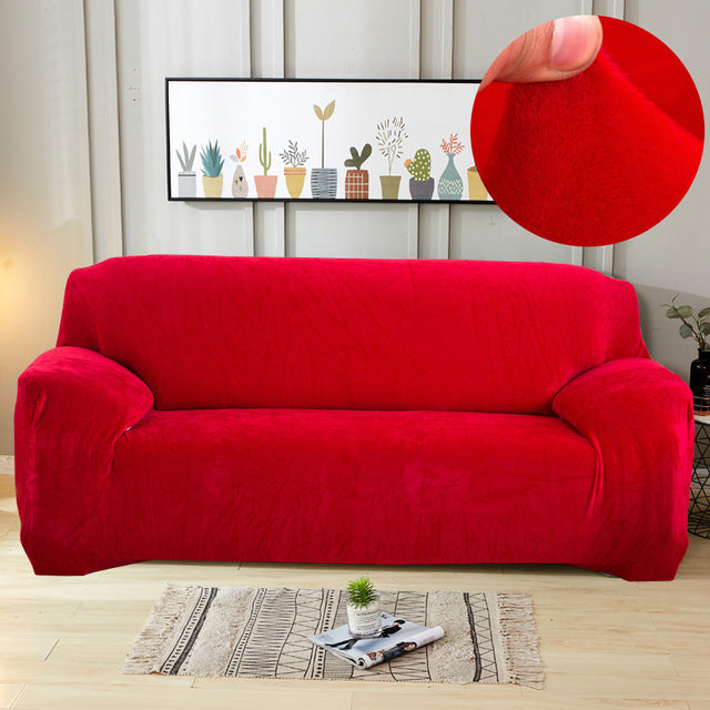 Elastischer Anti-Rutsch Sofaüberzug aus Plüsch – Bild 5 | LuxeStyle