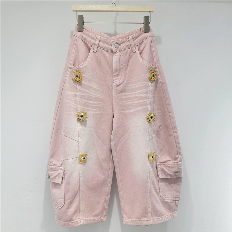 Loose-Fit Workwear Jeans mit Metallschnalle