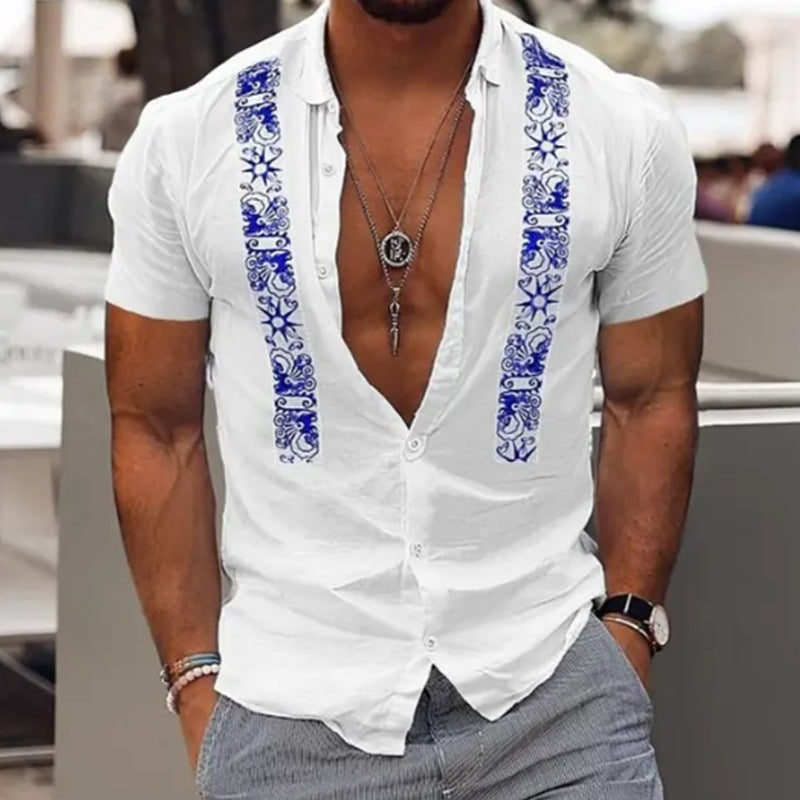 Hawaiian Shirt Kurzarm für Sommer – Bild 2 | LuxeStyle
