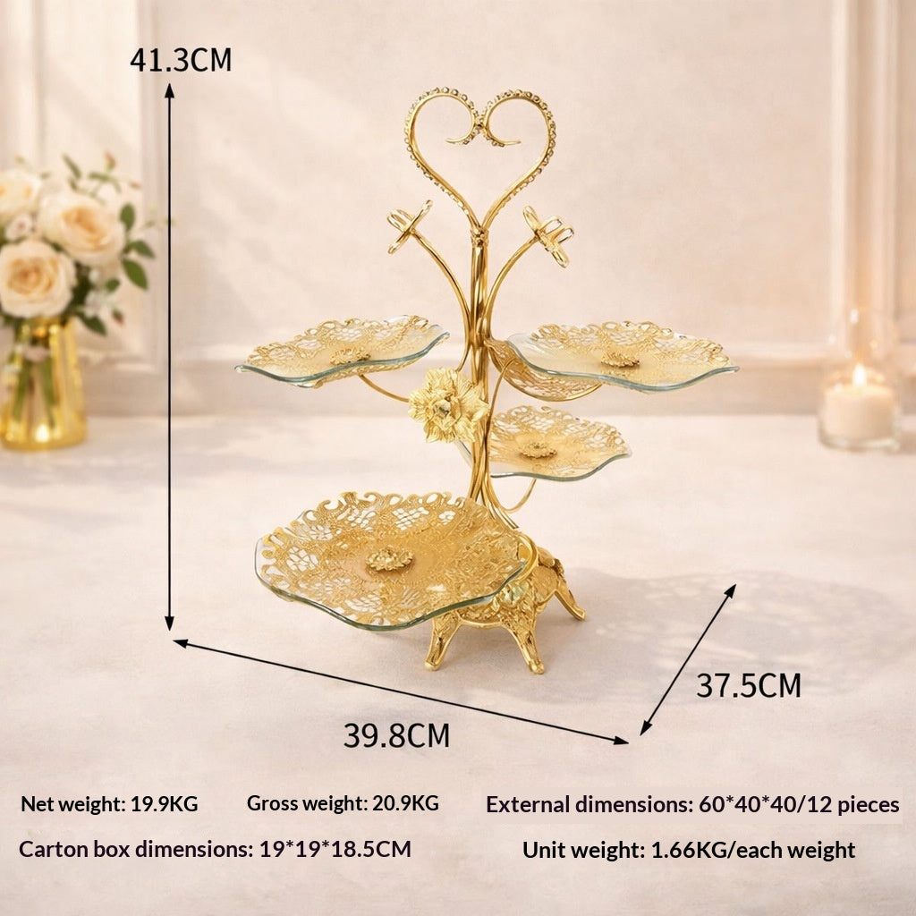Etagere «Light-luxury» mit vier Fächern