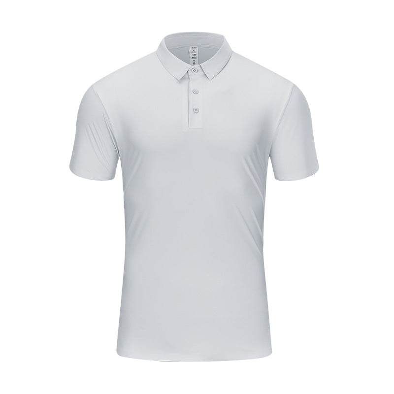 Sportiv-Locker Kurzarm-Shirt mit Turn-Down Kragen