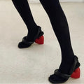 Retro Sandaletten Schwarz-Rot – Bild 2 | LuxeStyle