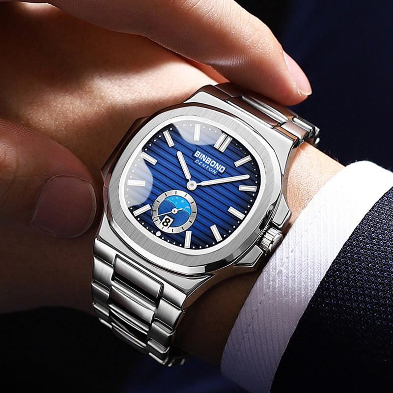 Retro-Stahl-Armbanduhr