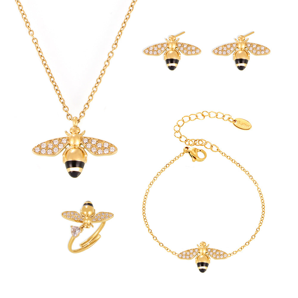 Bienen-Armband mit Zirkonia und Öl-Tropfen – Bild 6 | LuxeStyle