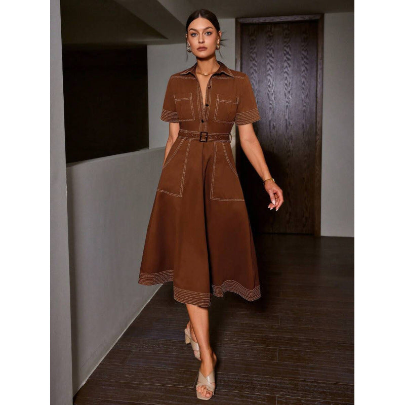 Retro-Denimkleid im A-Linien-Schnitt