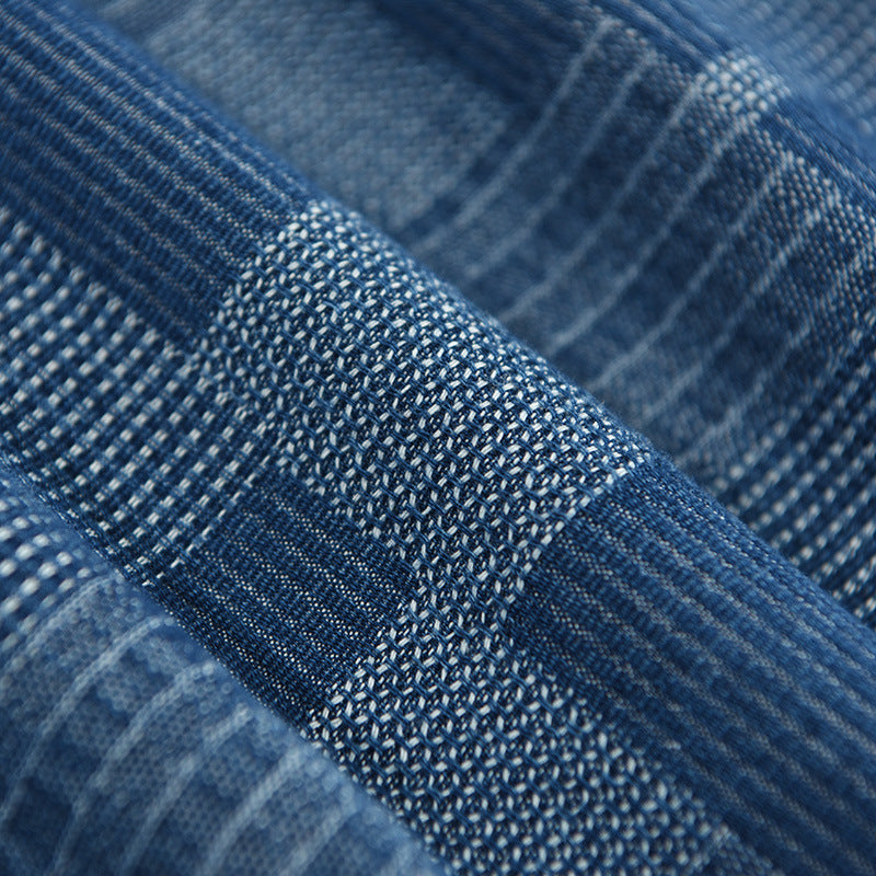 Lässiges Mesh Cowboy Kurzarmhemd für Herren – Bild 3 | LuxeStyle