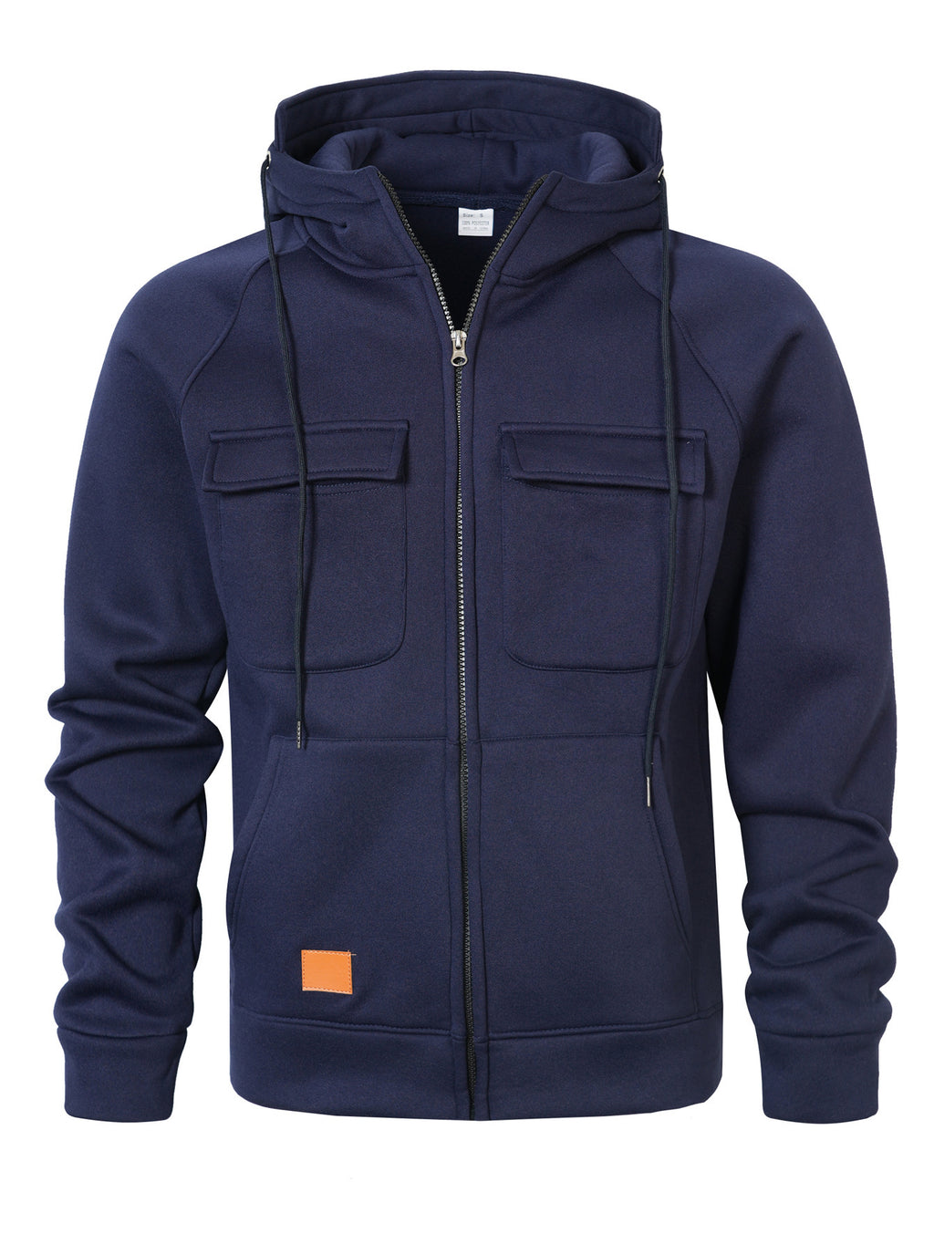 Herren Loose-Fit Hoodie mit Stehkragen & Taschen