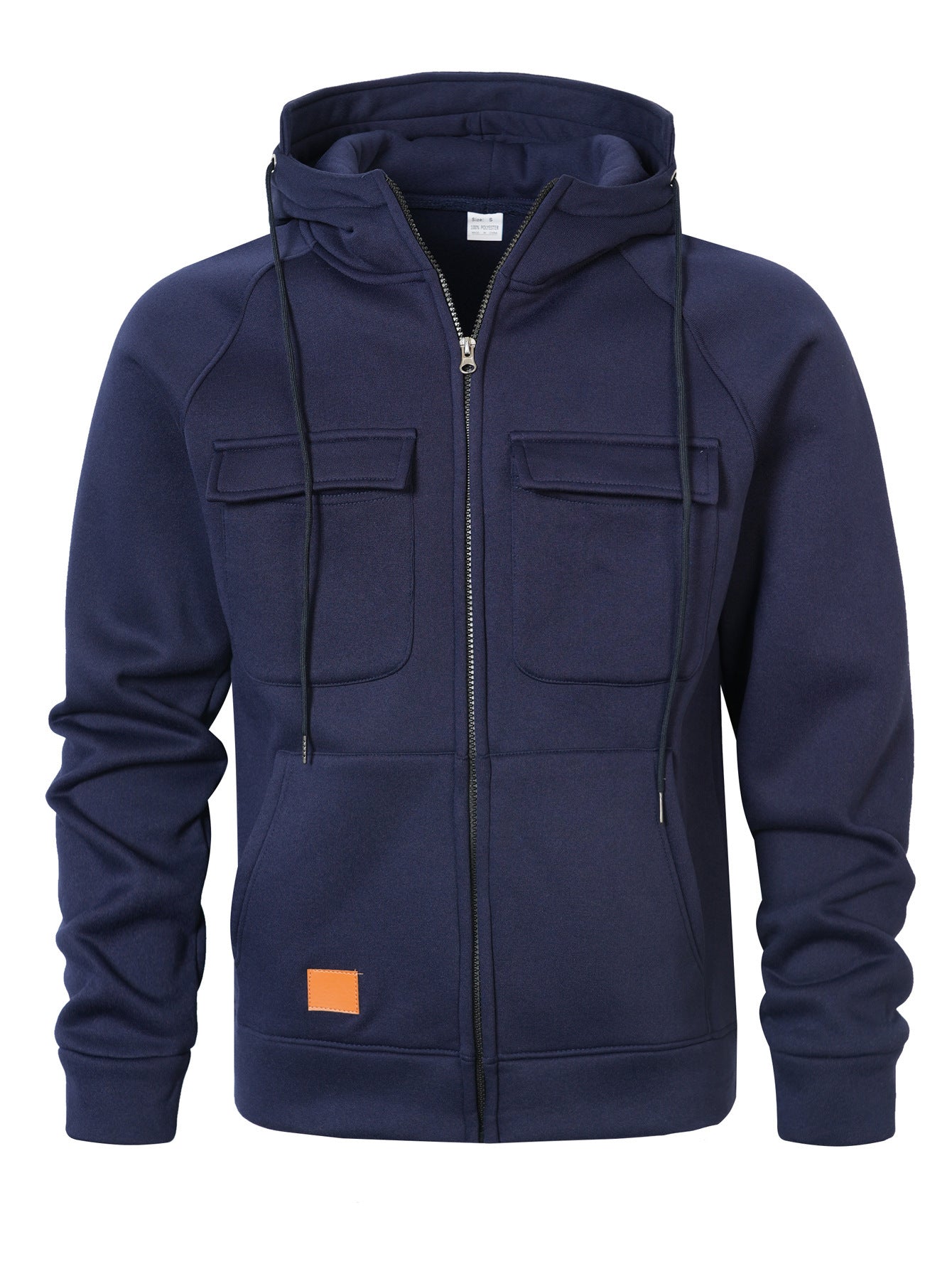 Herren Loose-Fit Hoodie mit Stehkragen & Taschen