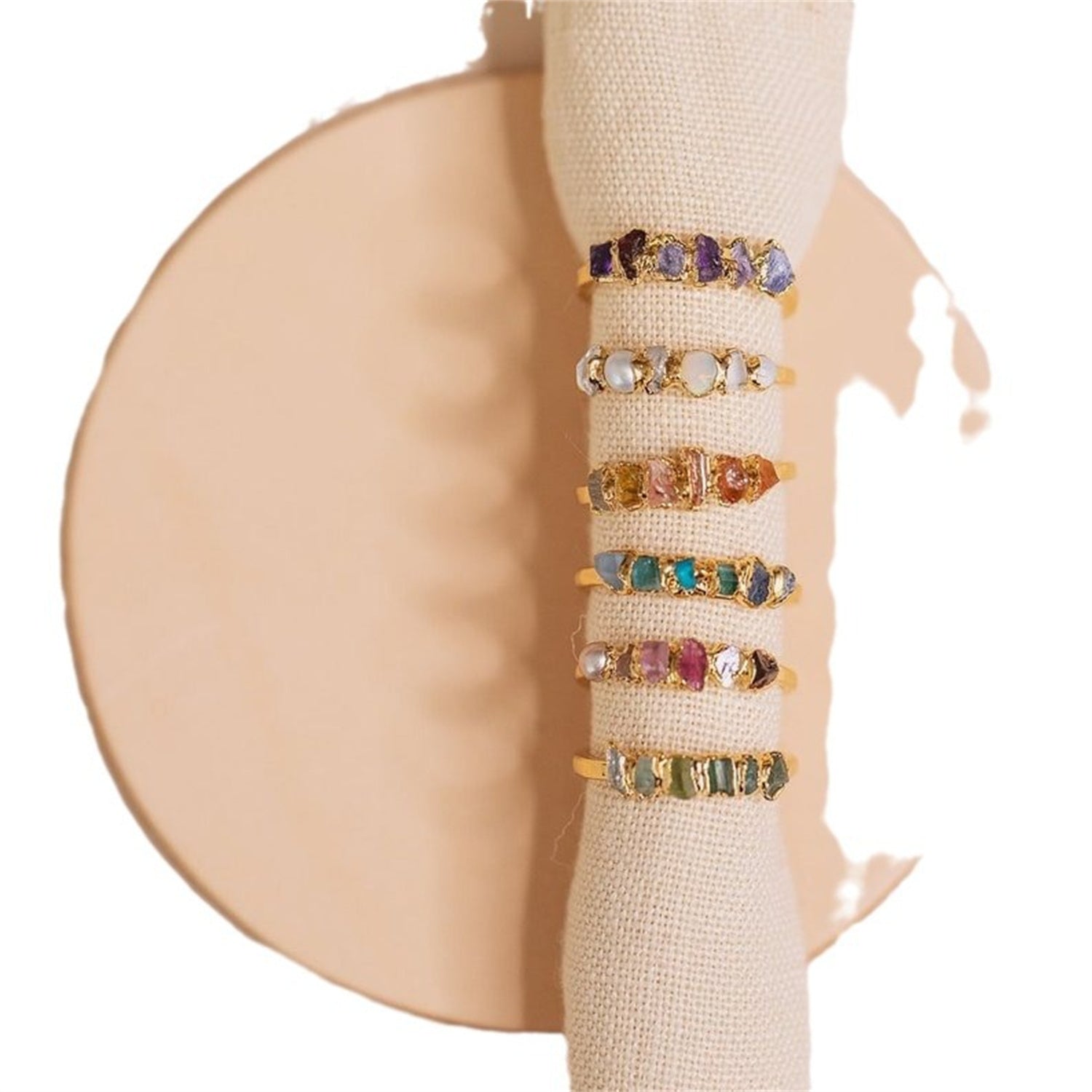 Muttertags-Ring mit Rohstein