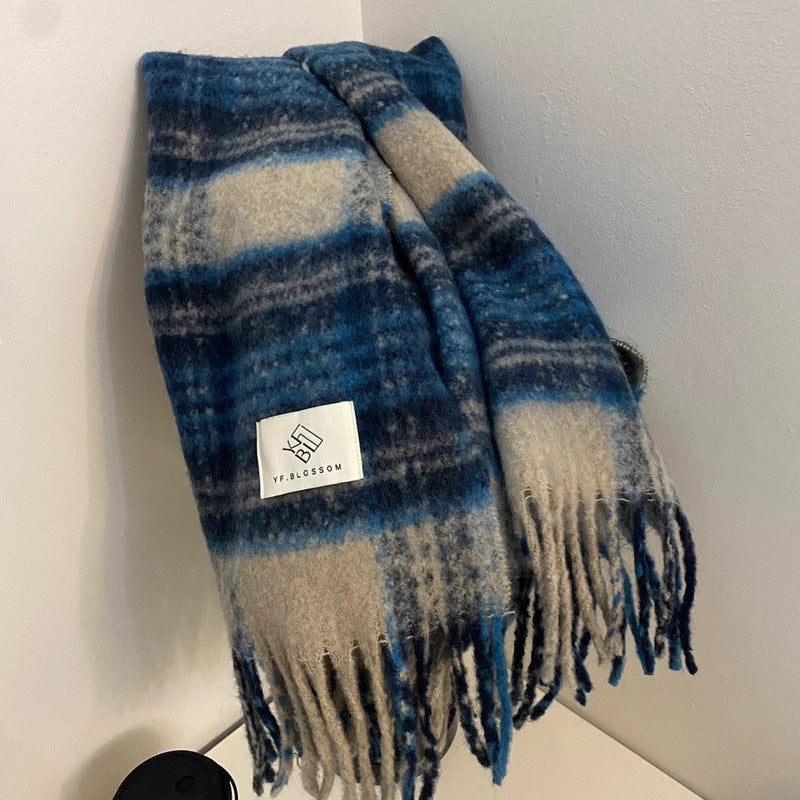 Plaid-Schal in Mintgrün, Pink, Lila, Schwarz, Blau – Bild 9 | LuxeStyle