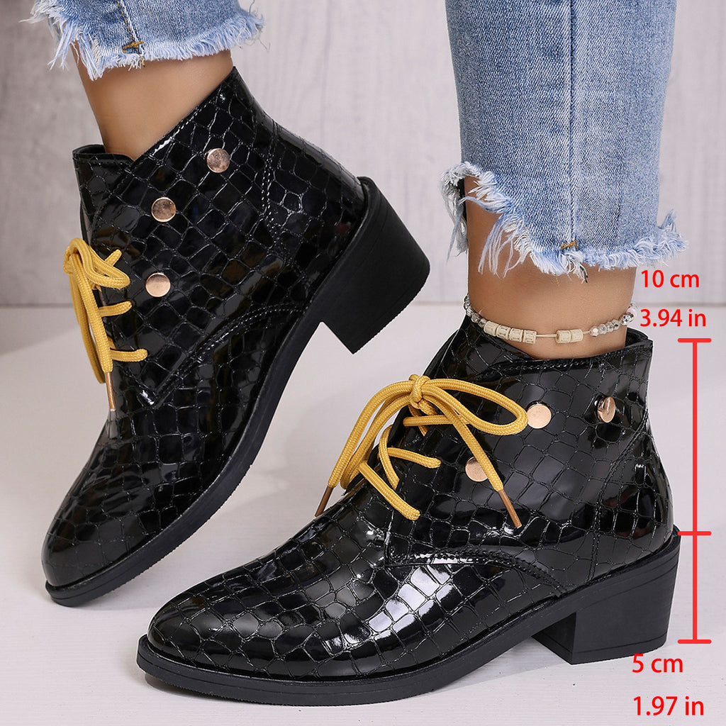 Grosse Chunky-High-Absatz Stiefel