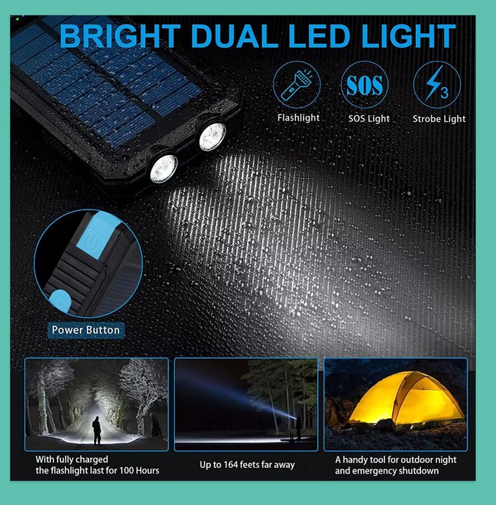 Solar Powerbank 10’000 mAh, wasserdicht