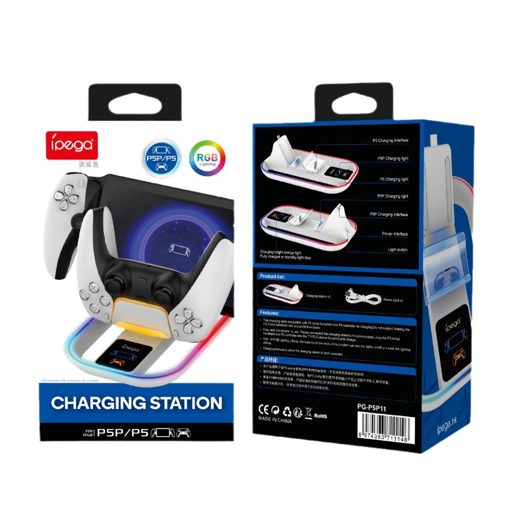 Ladestation für PS5 Portal & Controller mit RGB