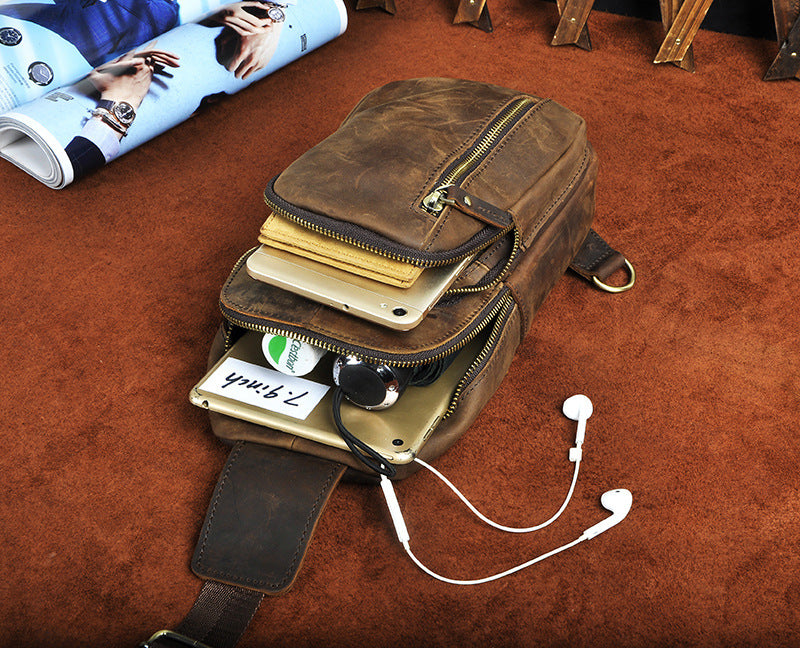 Crazy Horse Leder Herren-Vintagetasche – Bild 5 | LuxeStyle