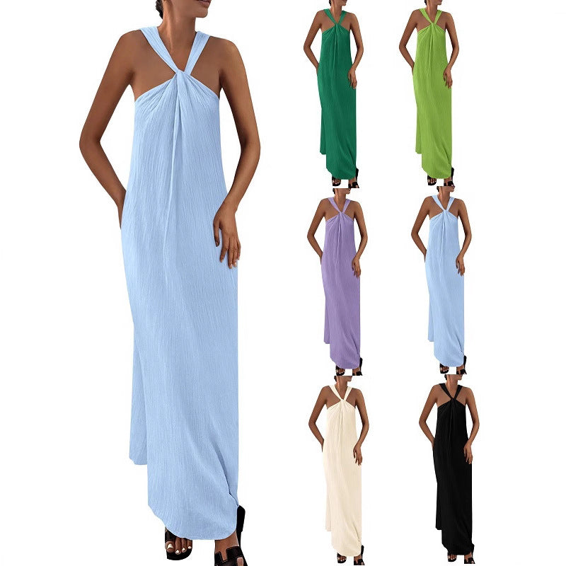 Strandkleid «Playa» mit Halter und Schnür-Detail, Damen – LuxeStyle