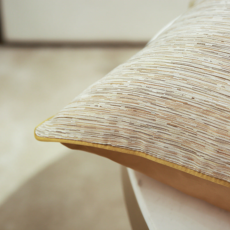 Luxuriöser Jacquard Kissenbezug mit Streifen