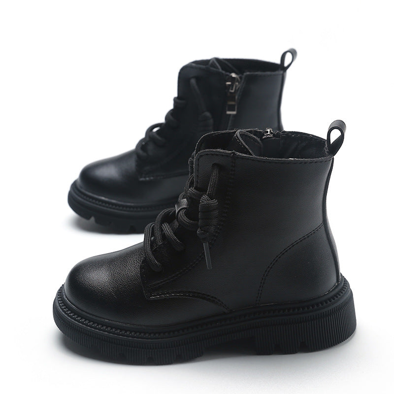 Kinderstiefel mit Frontbinde, TPR-Sohle, Mikrofasertops – Bild 4 | LuxeStyle