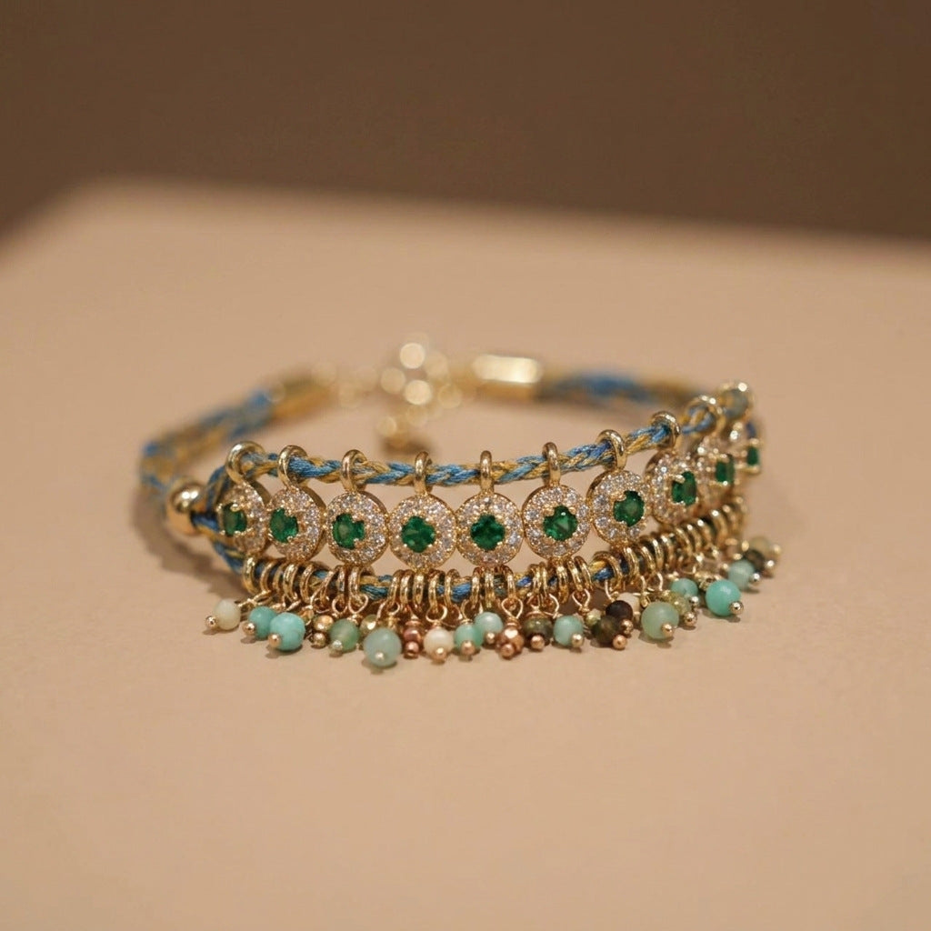 Armreif "Sky-blue Heavy Embroidery" – Bild 2 | LuxeStyle