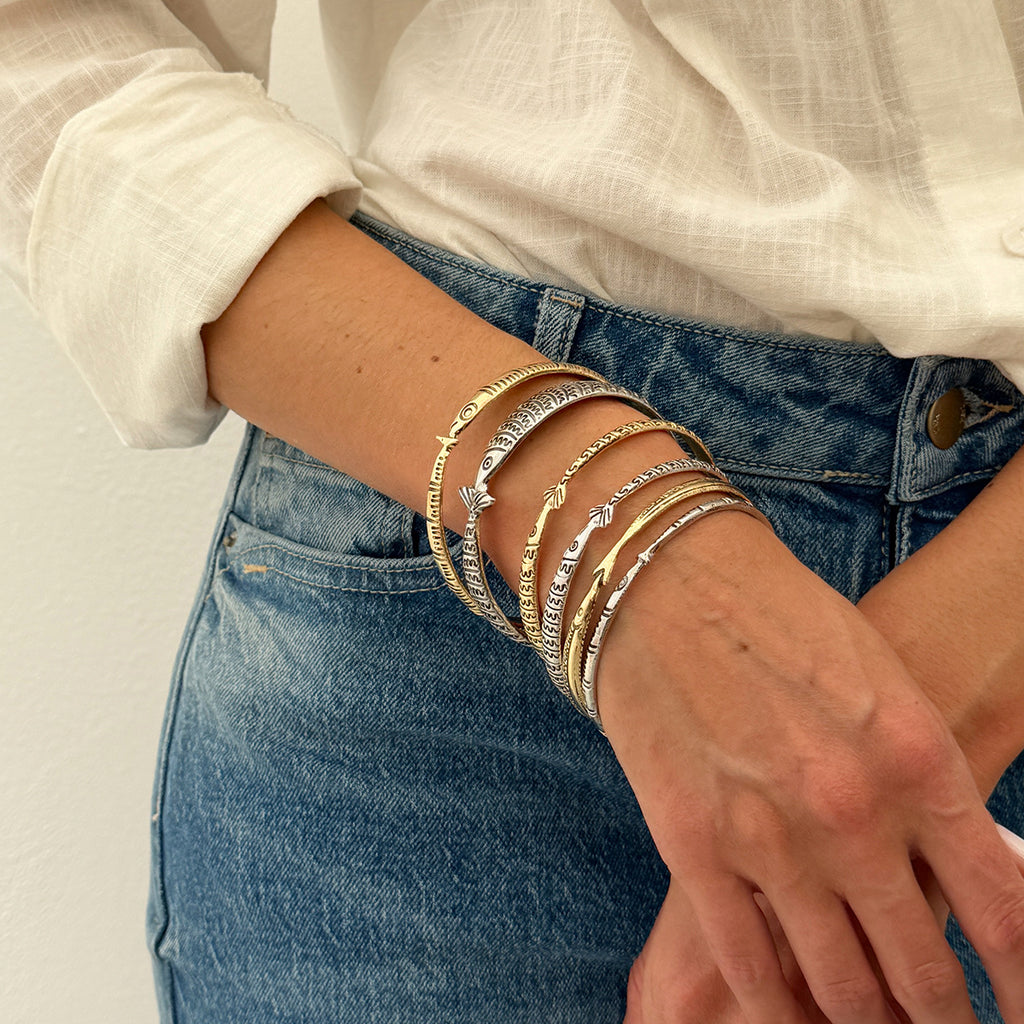 Retro Fisch-Print Armband-Set (6-teilig) – Bild 6 | LuxeStyle