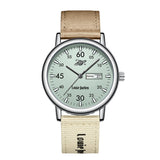 Farbe: Silber Gehäuse Khaki Armband