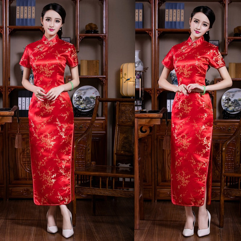 Vintage Cheongsam mit Stehkragen | LuxeStyle