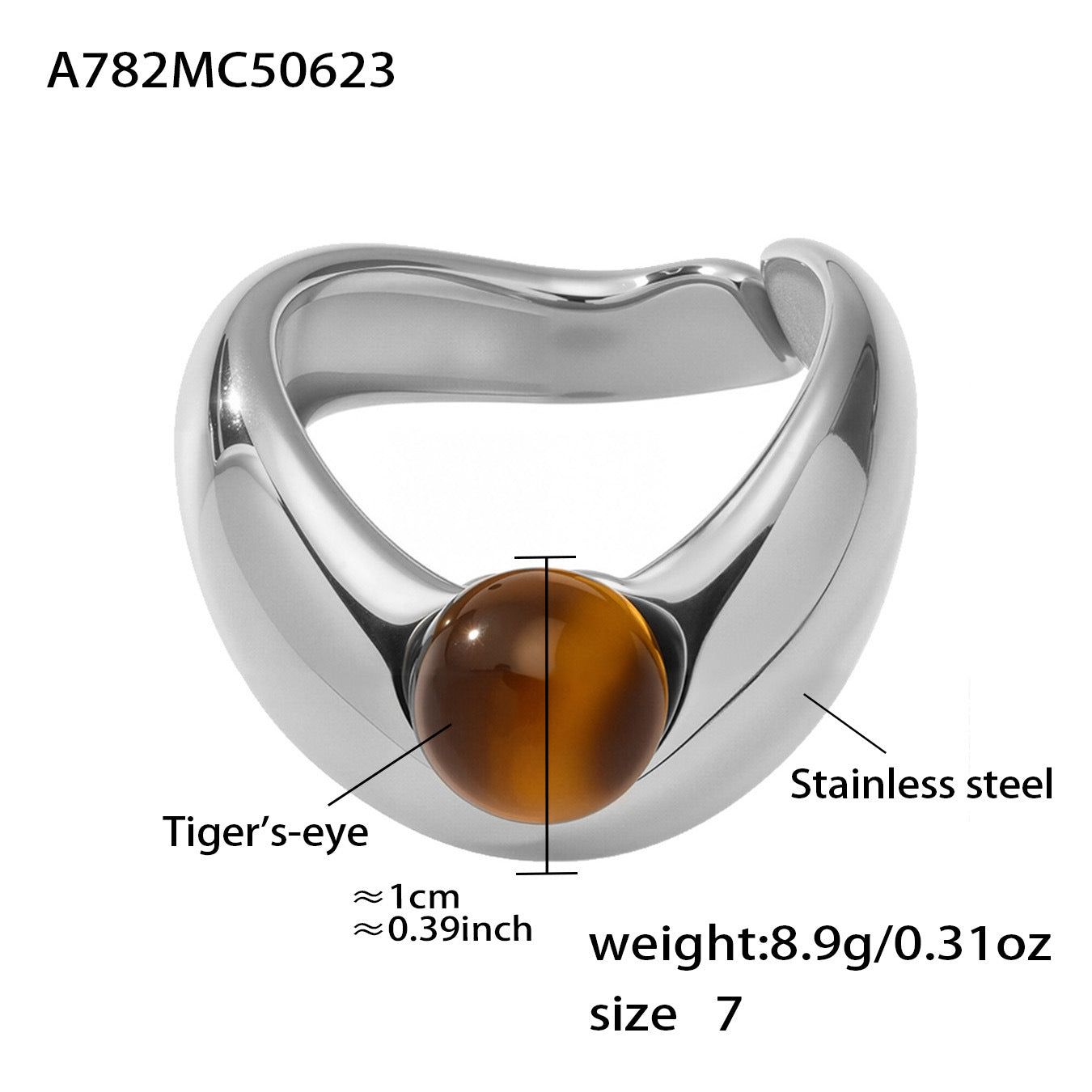 Exzentrisch Geometrischer Damenring