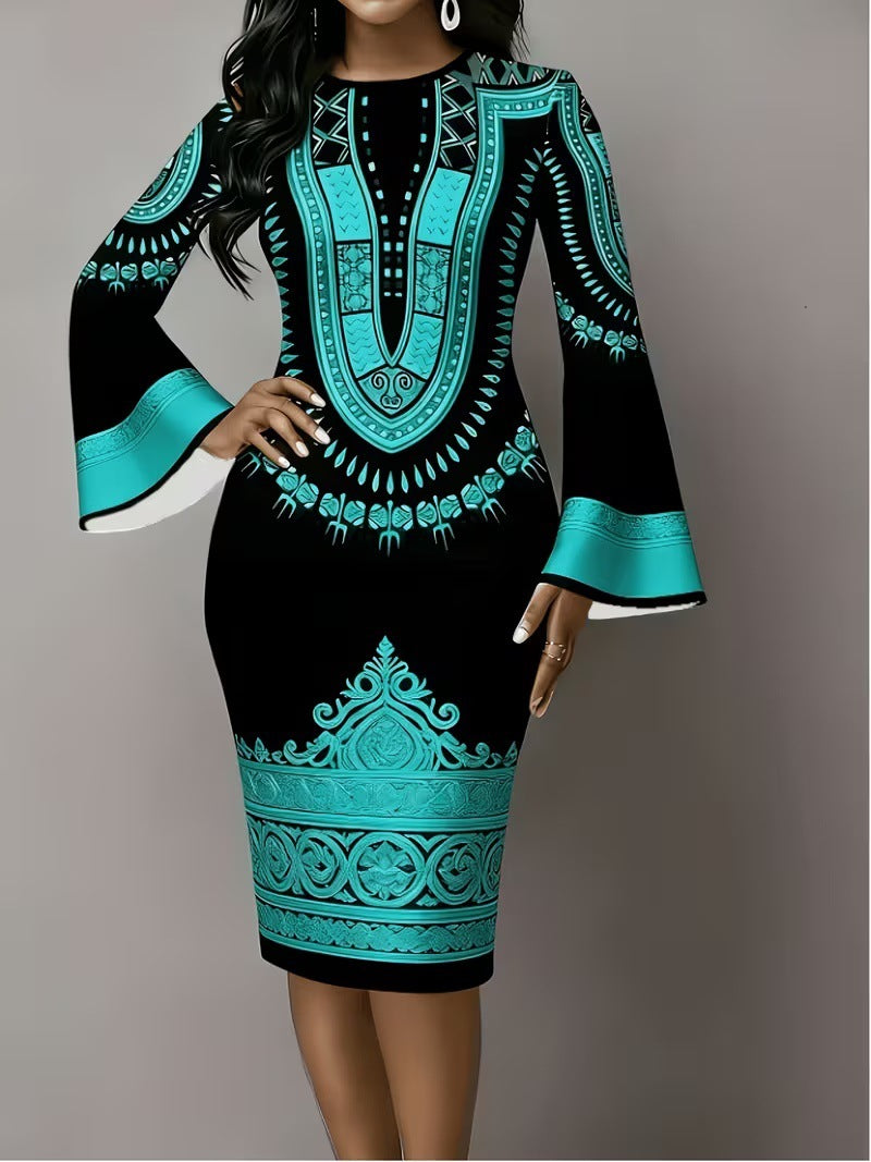 Rundhalsausschnitt Kleid