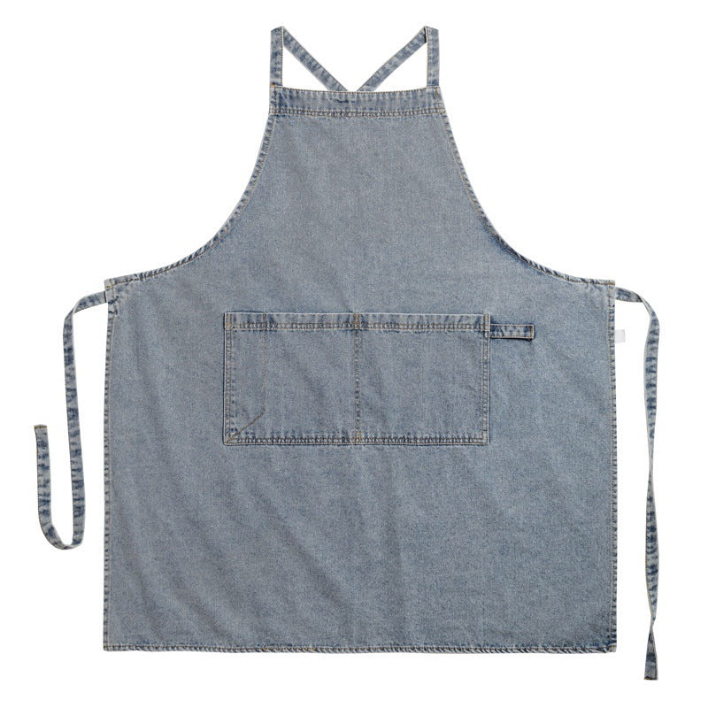 Baumwoll-Schürze aus Denim-Canvas | LuxeStyle