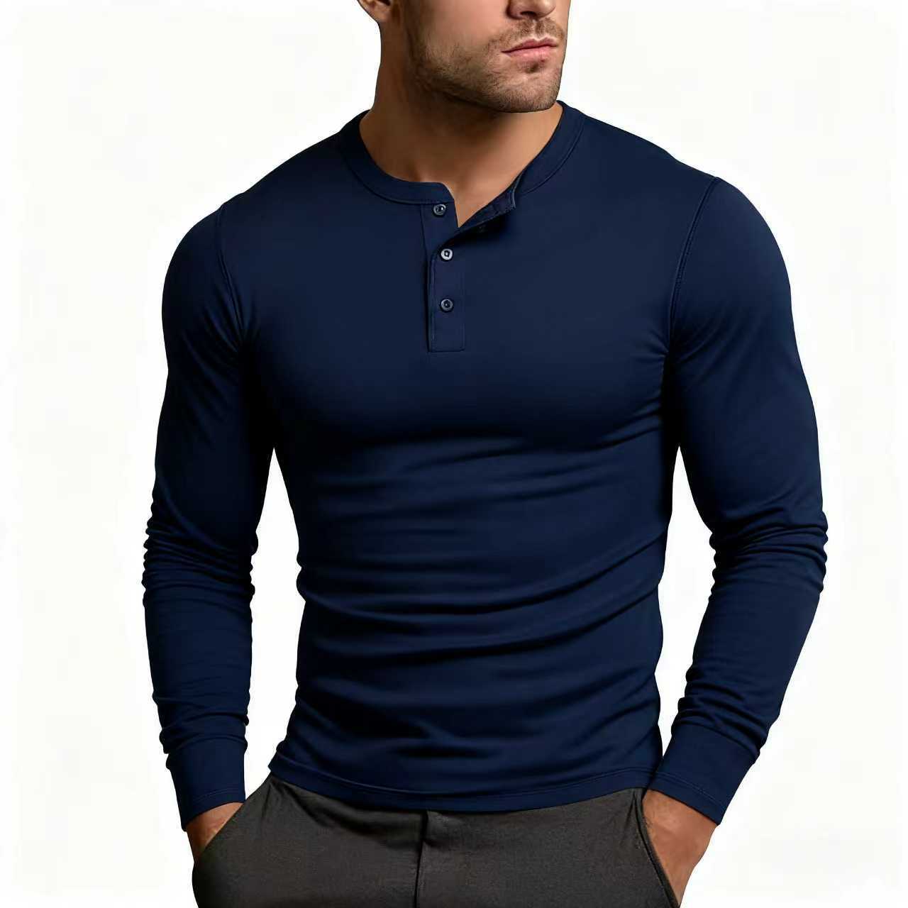 Herren Langarmshirt Europäisch/Amerikanisch